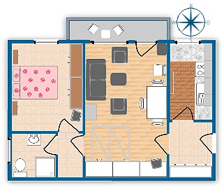 Grundriss Ferienwohnung Dnenblick Norderney